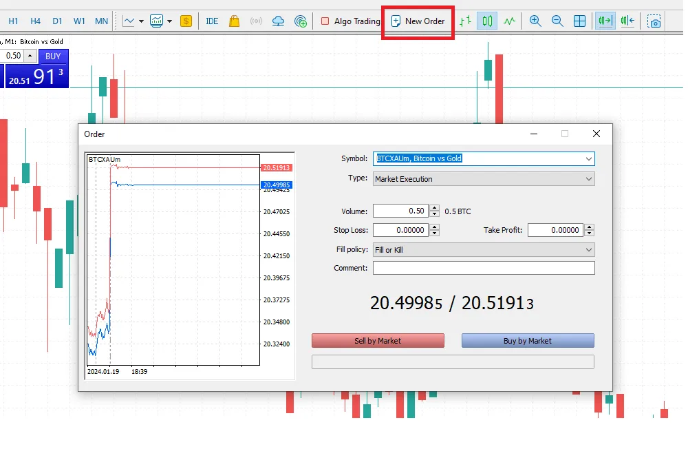 Bitcoin trading MT5